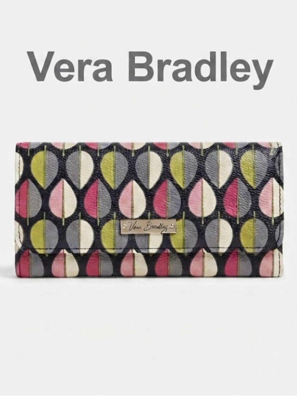 Vera Bradley RETIRED Moon Beams Trifold Wallet